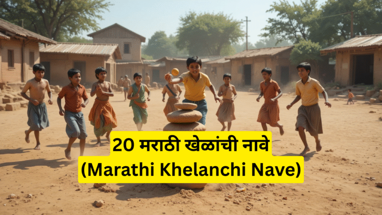 20 मराठी खेळांची नावे (Marathi Khelanchi Nave) – महाराष्ट्रातील पारंपरिक खेळ, लगोरी, विटीदांडू, कबड्डी, खो-खो, मल्लखांब
