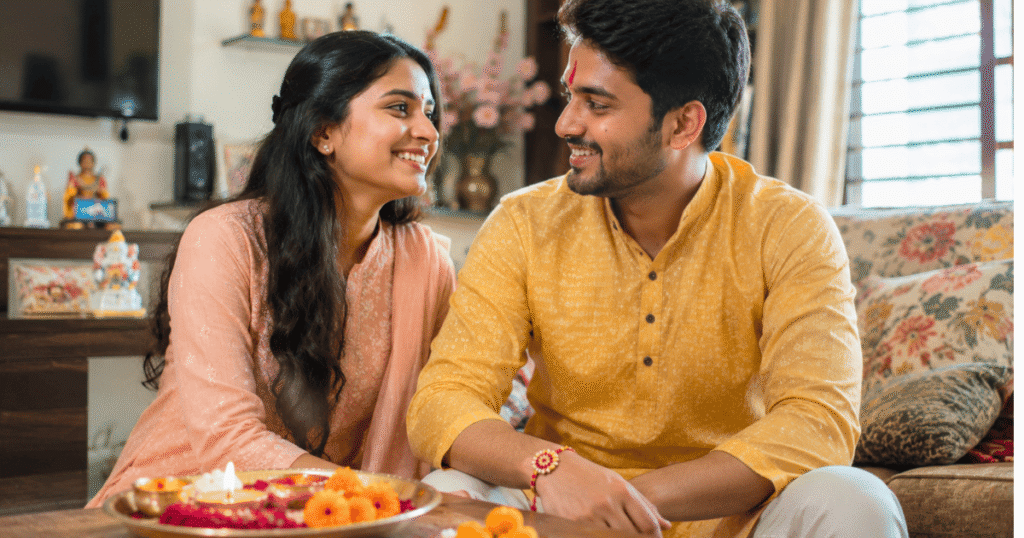 Raksha Bandhan wishes for sister in Marathi – भाऊ आणि बहिणीचा प्रेमळ क्षण